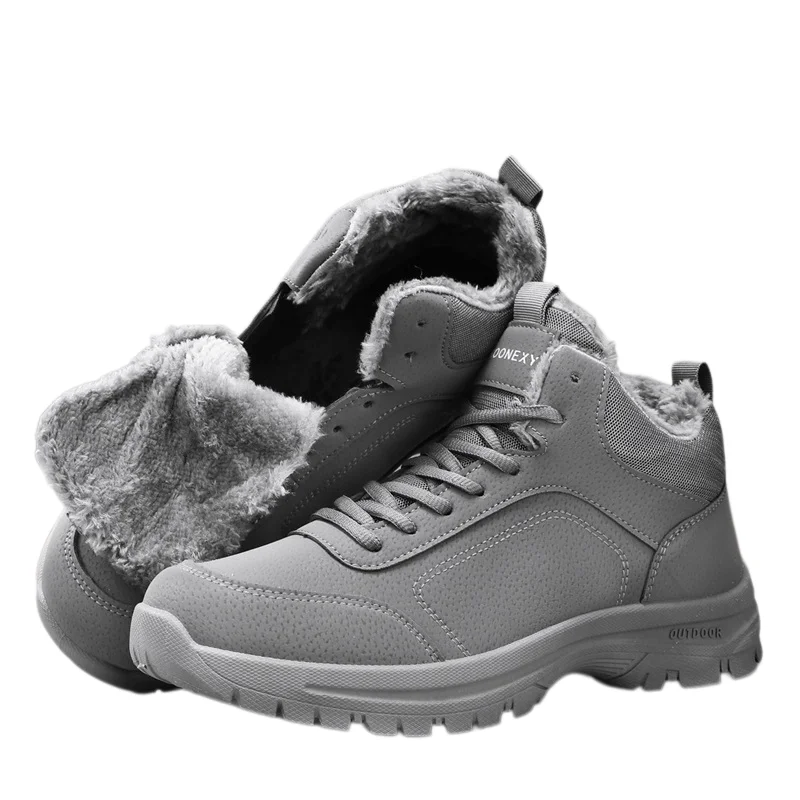 Men Winter Boots Thermal Snow Boots For Men Waterproof Anti Slip Warm Plush Hiking Shoes Lightweight Outdoor Work Boots