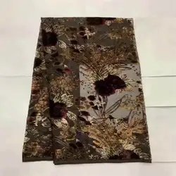 2023 Latest Design High Quality Embroidery Pprinted Velvet Silk Fabric Sewing Textile Material 5 Yards.LX3.12