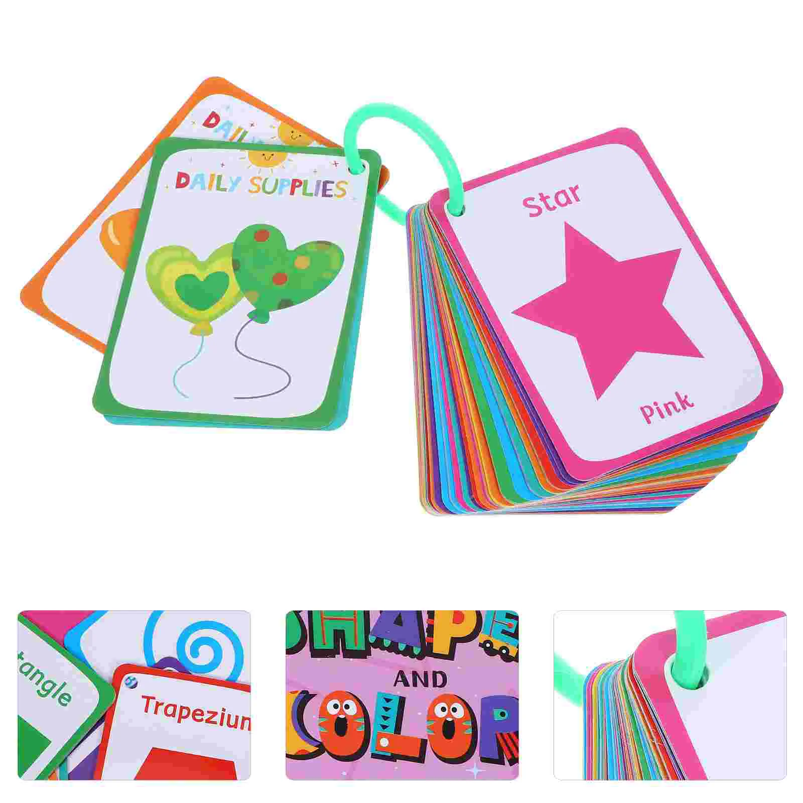

49 Pcs Early Education Cognitive Cards Kids Toys Flashcards Toddler Baby Spiral for Paper Preschool Parent-child