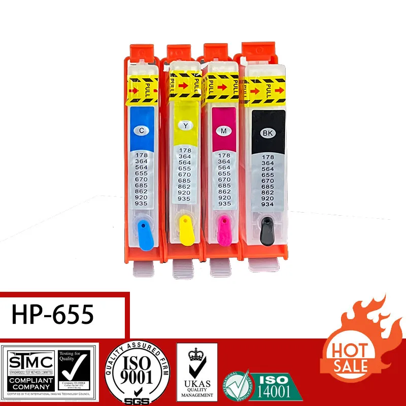 

Compatible Empty Refillable Ink Cartridge for HP HP655 655 with Auto Reset chip suit For HP Deskjet Ink Advantage 3525