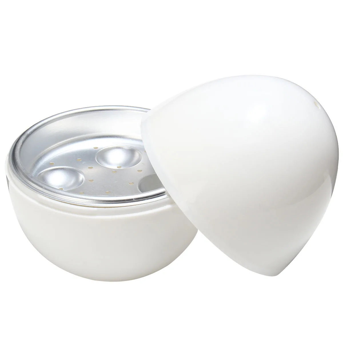 

Egg Steamer Capacity Tray Micro-wave Oven Round Shape Poacher Boiler Microwave Home Cooker