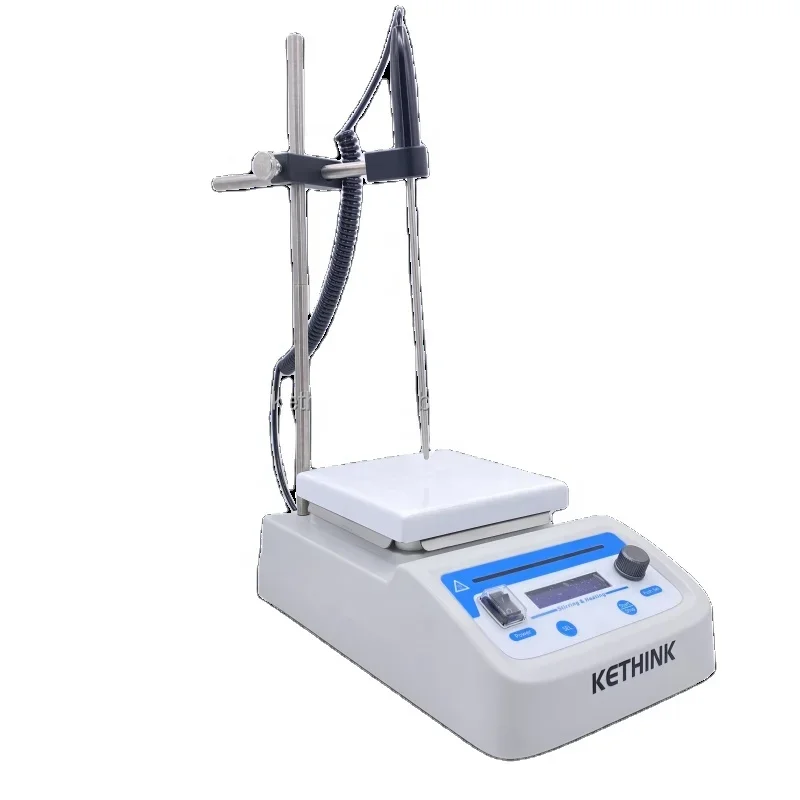 KT-MS350-H Lab Digital Hotplate Overhead Magnetic Stirrer With Temperature Probe For 3 Liter