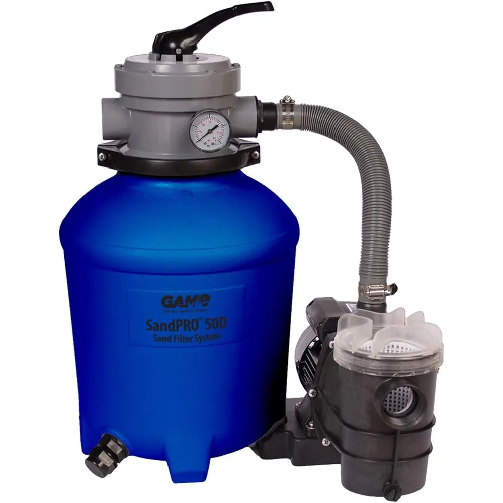 

Насос для песка Game SandPRO для наземных бассейнов - серия 50D, 0.5HP, 40 GPM, низкая производительность, совместим с [номер модели/бренд], 24"x18", синий