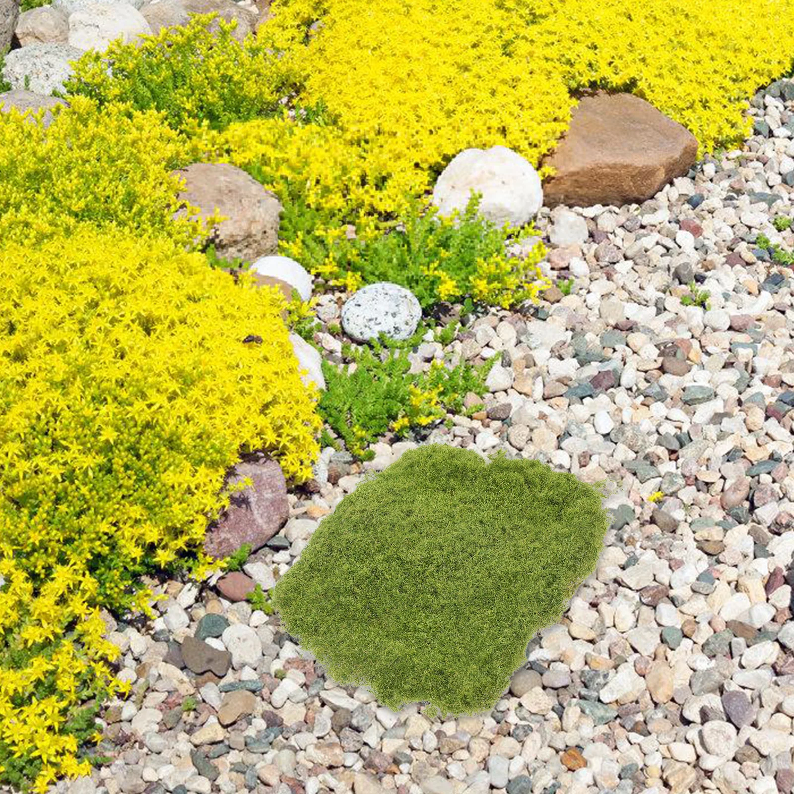 

Artificial Fake Grass for Dogs Simulated Moss Block Potted Carpet Decorative Greenery Durable Material