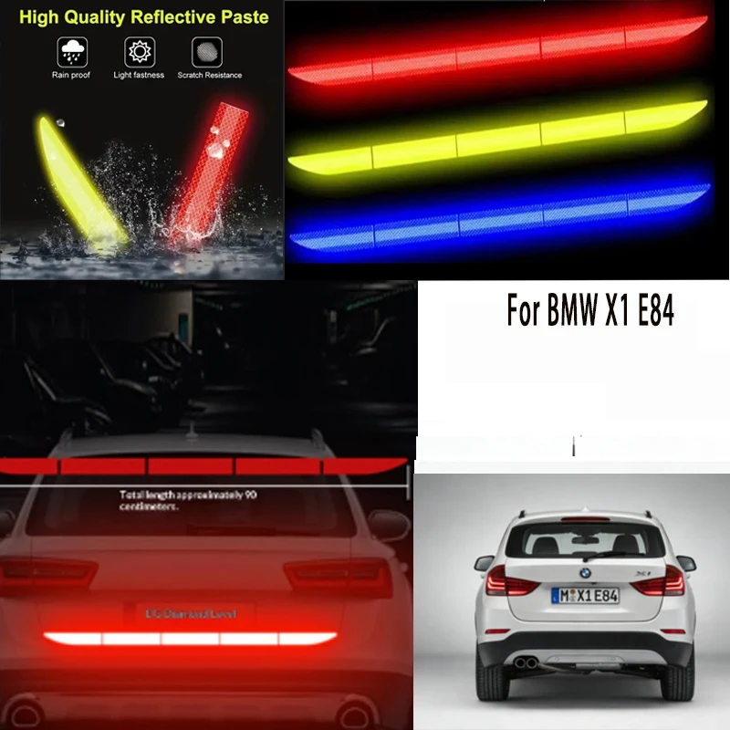 

Для BMW X1 E84, 1 шт., светоотражающая предупреждающая лента безопасности, антиударная лента для багажника автомобиля