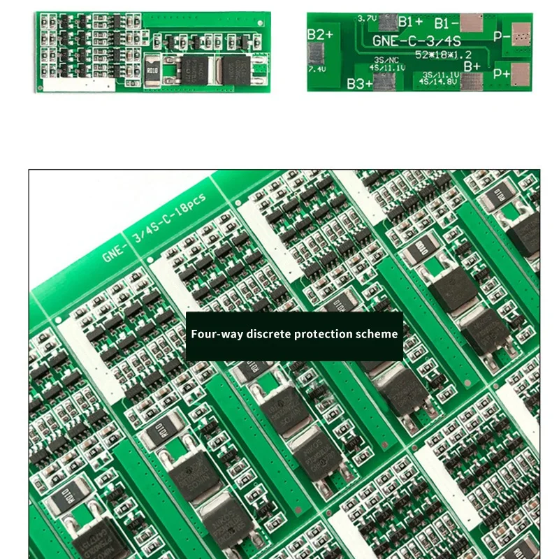 5PCS 4S 16.8V 8A BMS Lithium Battery Charger Protection Board With Power Battery Balance/Enhance PCB Protection Board