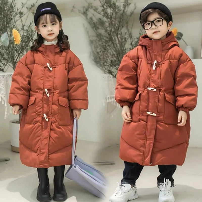 Girls Down Coat Jacket Cotton Windbreak 2023 Popular Warm Plus Thicken Winter Skiwear Ten Degrees Below Zero Children's Clothing