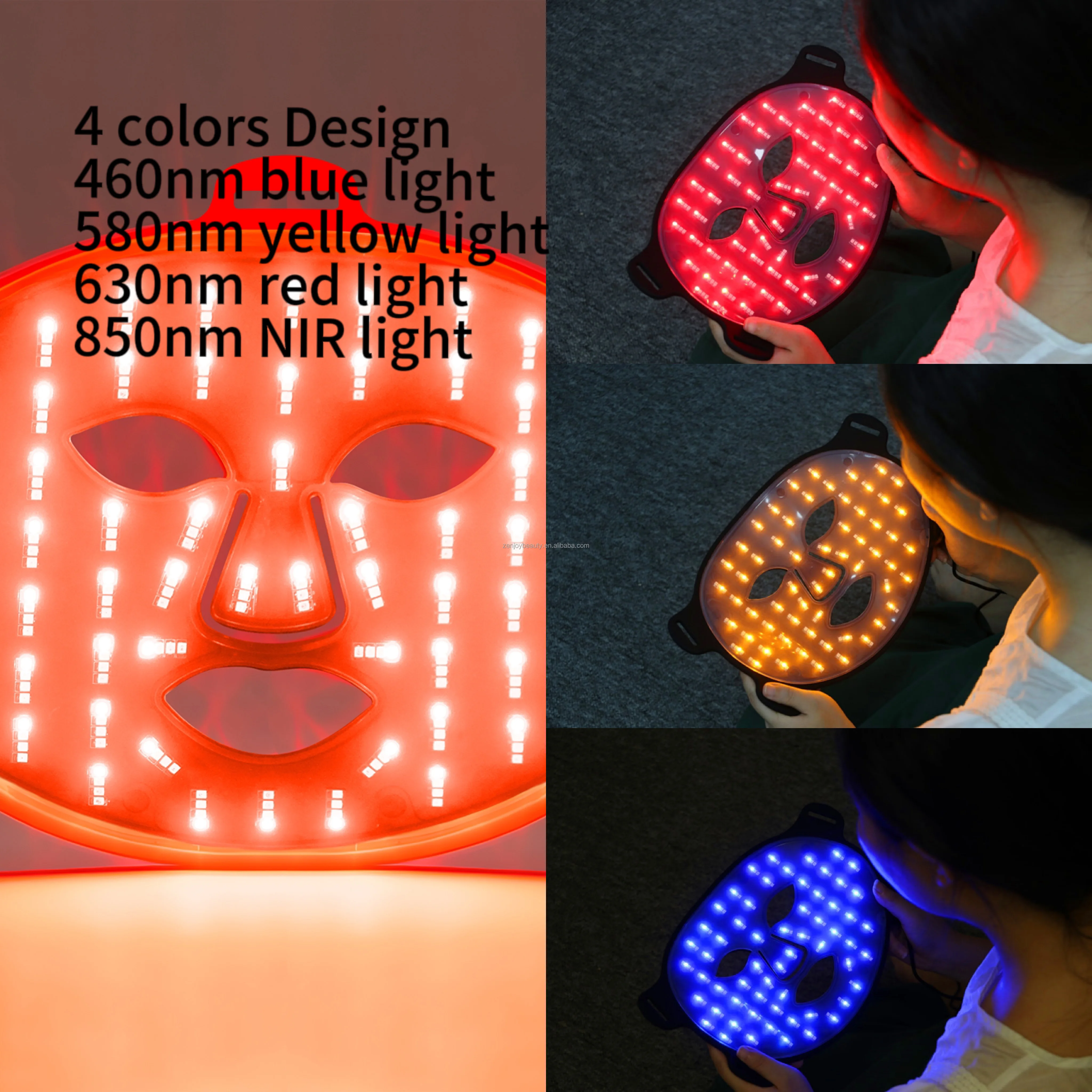 ซิลิโคนมาส์กหน้าพร้อมไฟ LED 24 - Led Face Mask Phototherapy Acne บทวิจารณ์และราคา