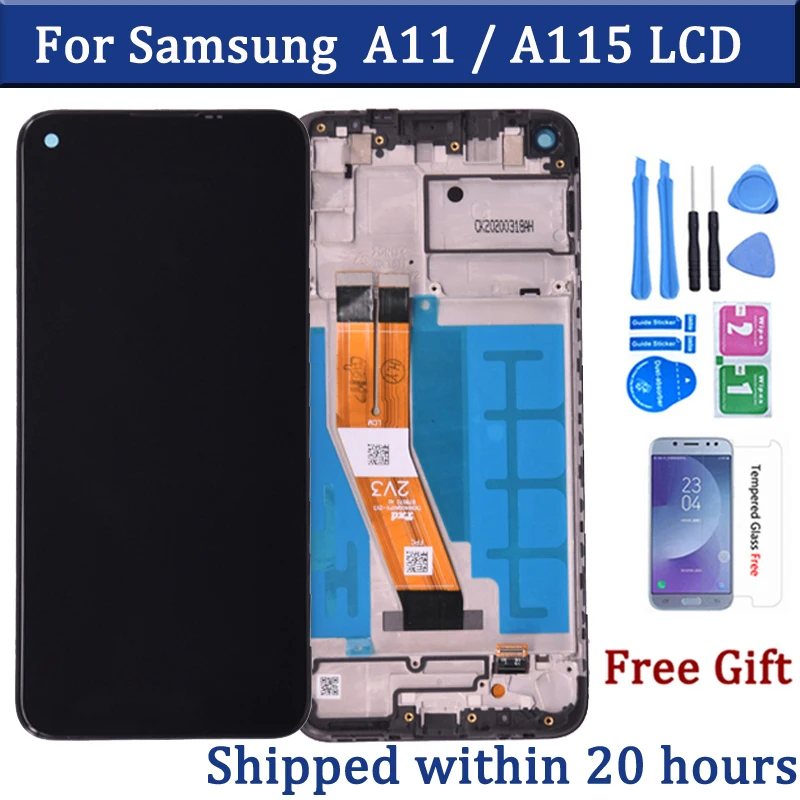 For Samsung A11 A115 A115F LCD Display With Touch Screen Digitizer Assembly Replacement Repair Spare Part