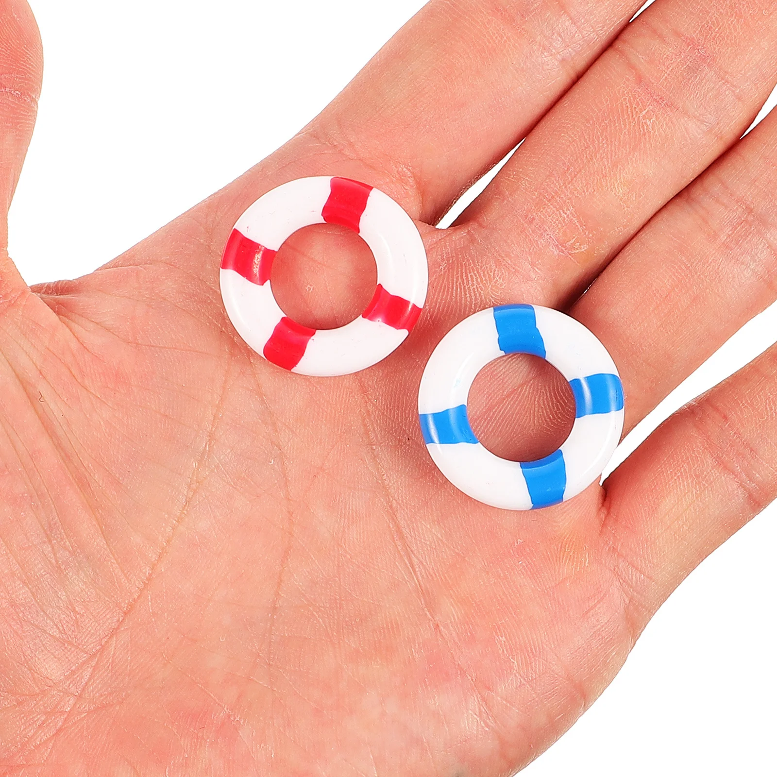 

10pcs Lifebuoy Decor Wooden Swim Ring Ornaments Marine Theme Hanging Decoration For Cafe Restaurant Bar Wall Window Home Party