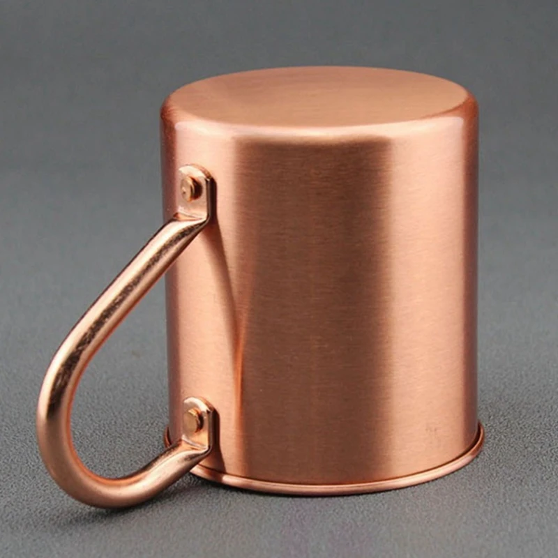 450ML Copper Mug Water Cup Moscow Mule Cup Straight Body Curling Cup Bar Cocktail Glass Beer Mug