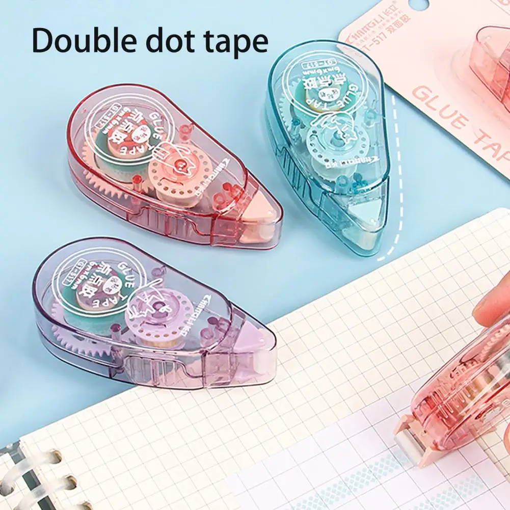 Photo Craft Tape Applicator Double Tape Roller Colorful Cartoon Pattern Double-sided Tape Roller Compact Portable for Permanent