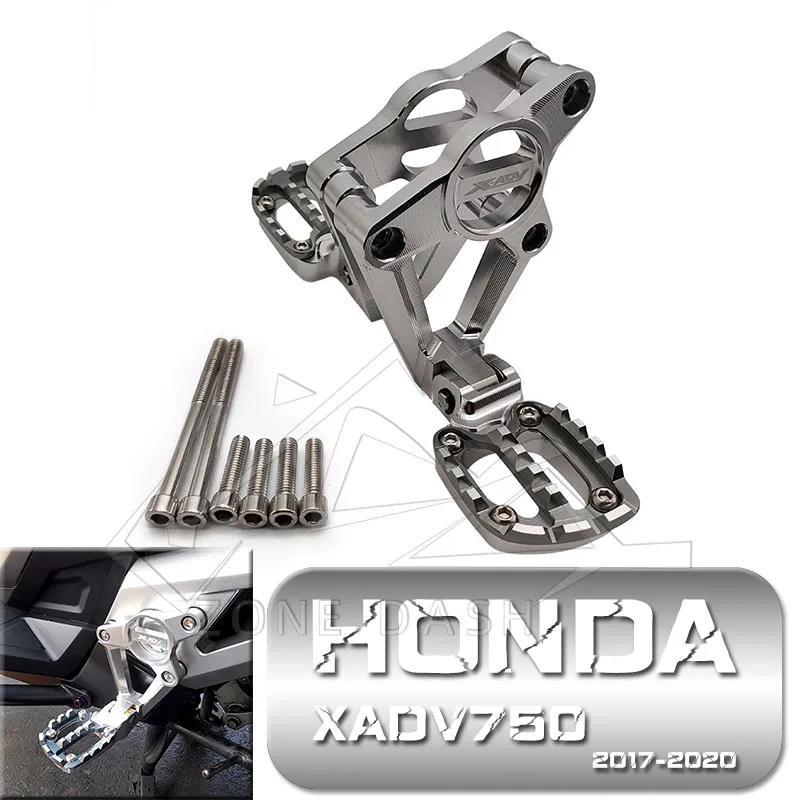 For HONDA XADV X-adv 750 XADV750 2018 2019 2020 Motorcycle Aluminum Alloy Rear Pedal Foot Stand Folding Footrests Passenger Foot