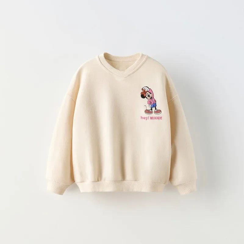 Casual Girl Clothes Sports Sweatshirts Kids Children Hoodies Sweatshirts Minnie Mouse Tee Shirts Toddler Child Tops Clothing