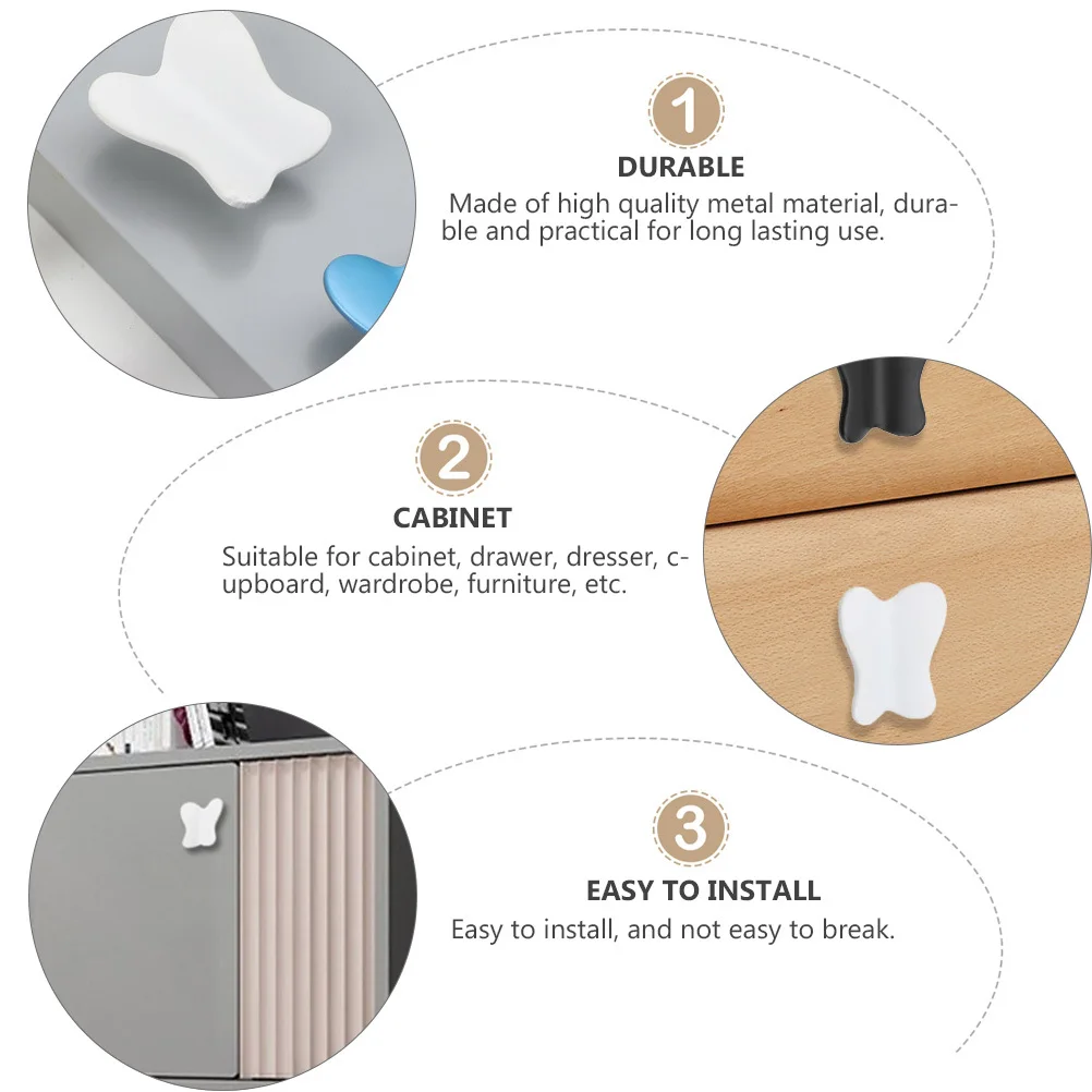 

2pcs Cartoon Butterfly Door Handle For Room Metal Cabinet Pull Knob Drawer Wardrobe Cupboard Furniture Replacement