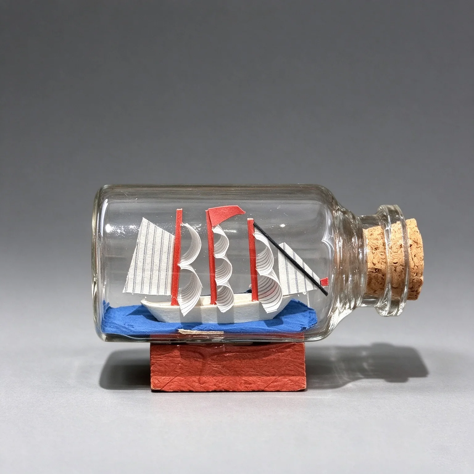 Mini Glass Drift Bottle Sailing Ship Nautical Bottle Dollhouse Home Decor Miniature Ornament Shooting Prop