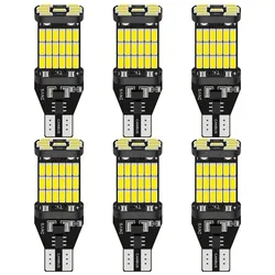 6Pcs T15 W16W 921 912 T16 T10 902 LED Bulbs 45SMD 4014 Led Light Super Bright 1200LM Replace for Car Reversing Light White