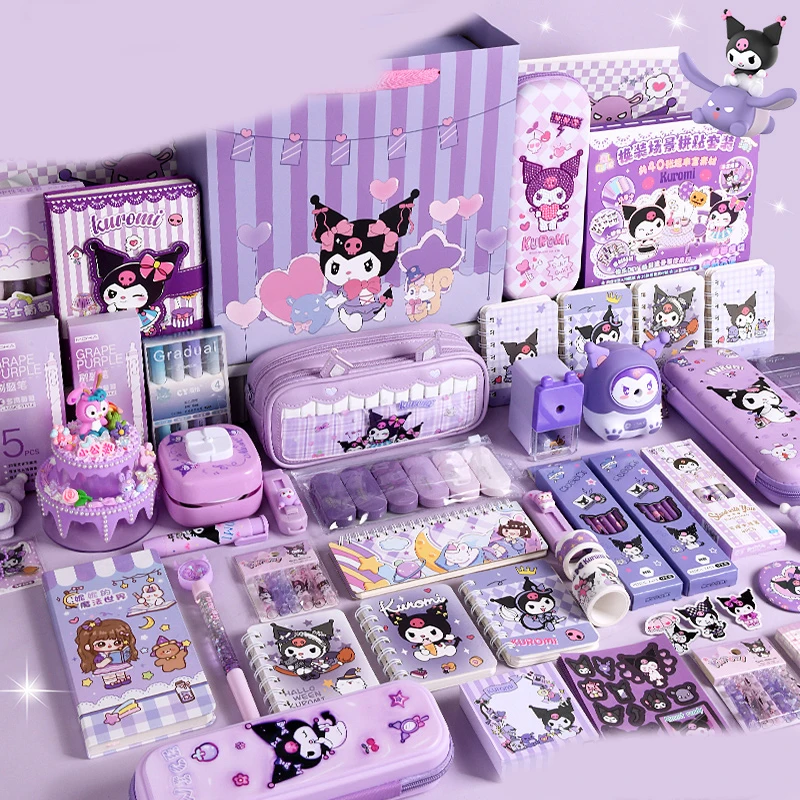 

Sanrio аниме Kawaii Kuromi Cinnamoroll канцелярские товары подарочная упаковка My Melody канцелярские принадлежности Набор карандашей школьные принадлежности подарочная коробка