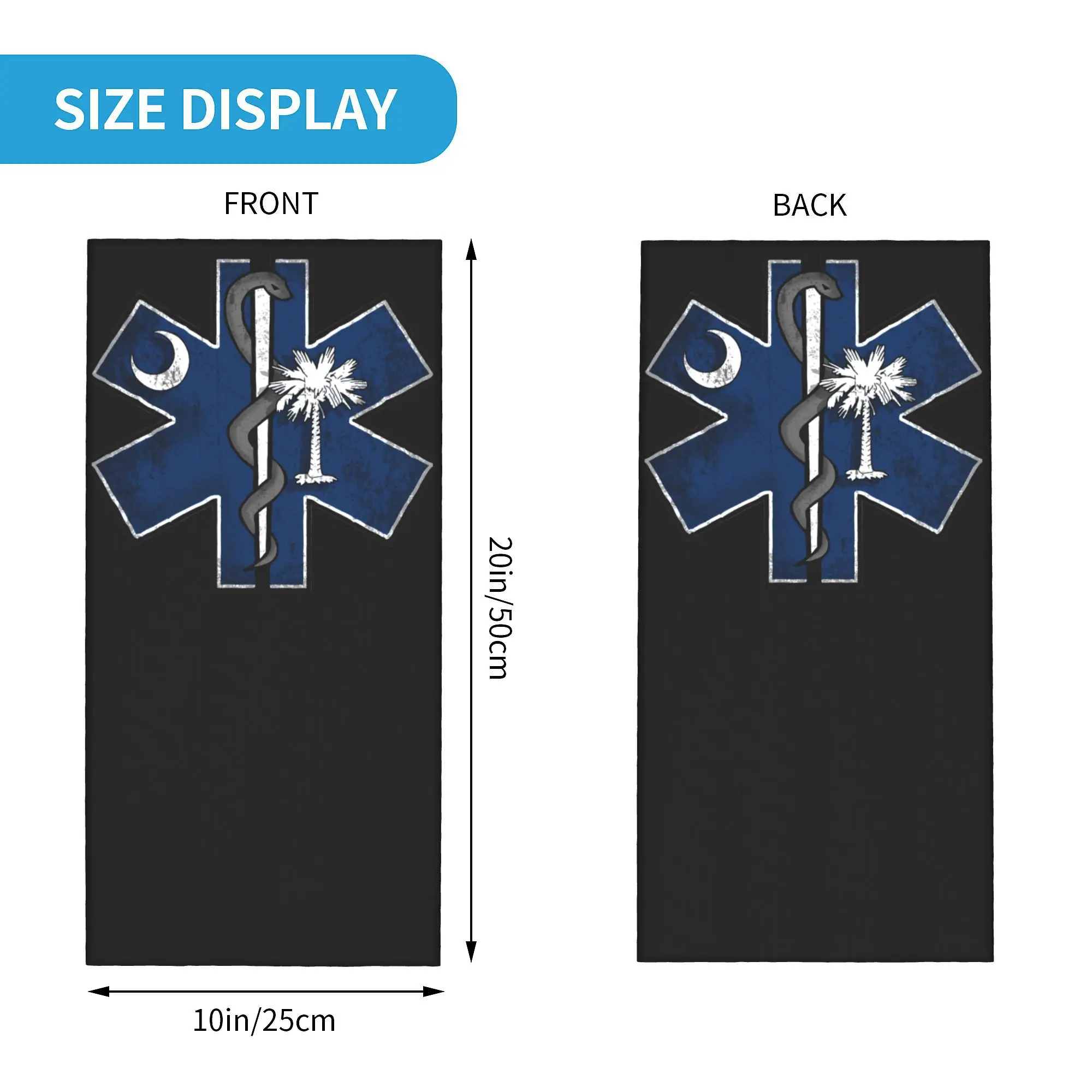 Custom EMT Star of Life  Symbol Bandana Neck Warmer Women Men Winter Ski Tube Scarf Gaiter Emergency Medical Face Cover