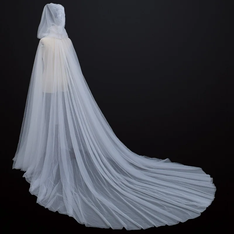 Manzhixin Halloween Hat-Design Adult Vintage  Color Veil  Bride Cloak Fashionable Net Curtain Women's Costume
