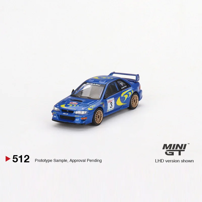 TSM MINI GT 1:64 #512 Impreza WRC97 1997 Rally Sanremo Winner #3  Die-cast alloy car model collection display  gifts