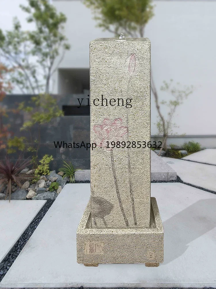 

BJ indoor square column floor-to-ceiling flowing water ornament living room entrance lucky transfer