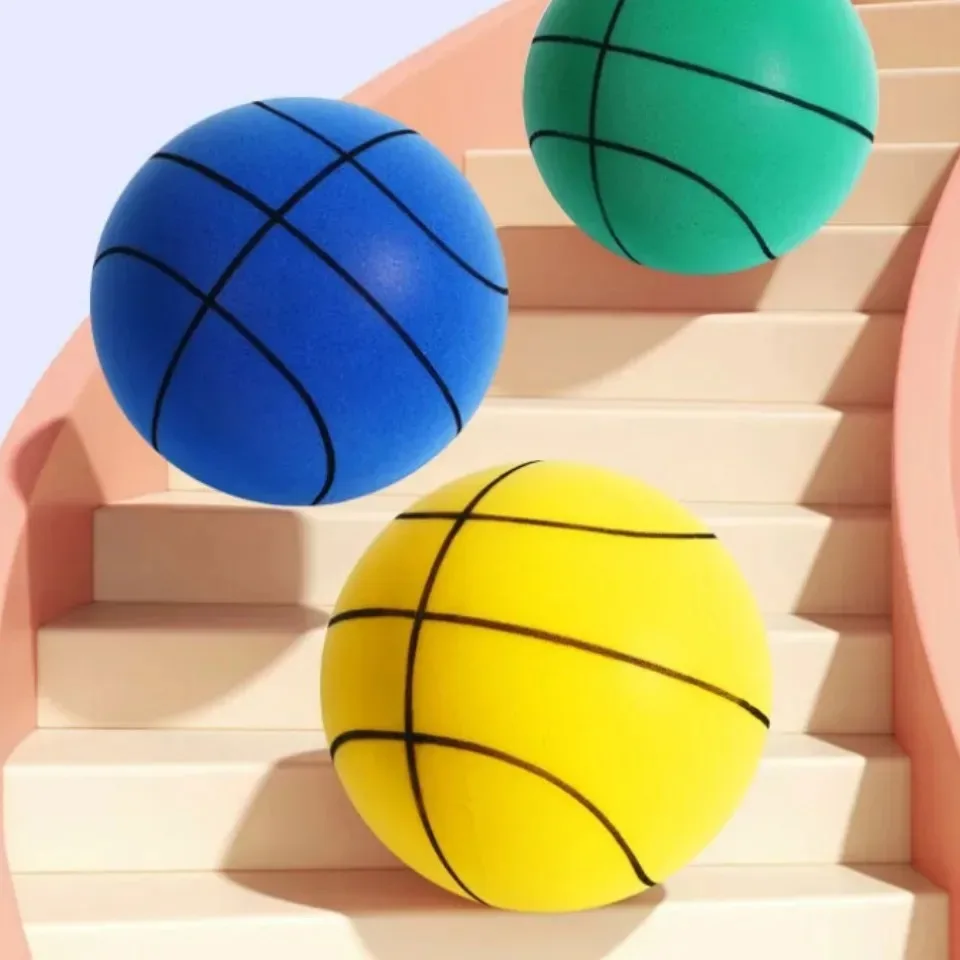 Bouncing Mute Ball Indoor Silent Basketball 18cm Foam Basketball Silent Soft Ball Bounce Basket Ball Toy Sports Games Gift - view 5
