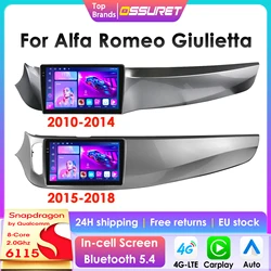 2Din 360 kamera Android13 Radio samochodowe dla Alfa Romeo Giulietta 2010-2018 samochodowy odtwarzacz multimedialny inteligentny ekran autoradio Carplay
