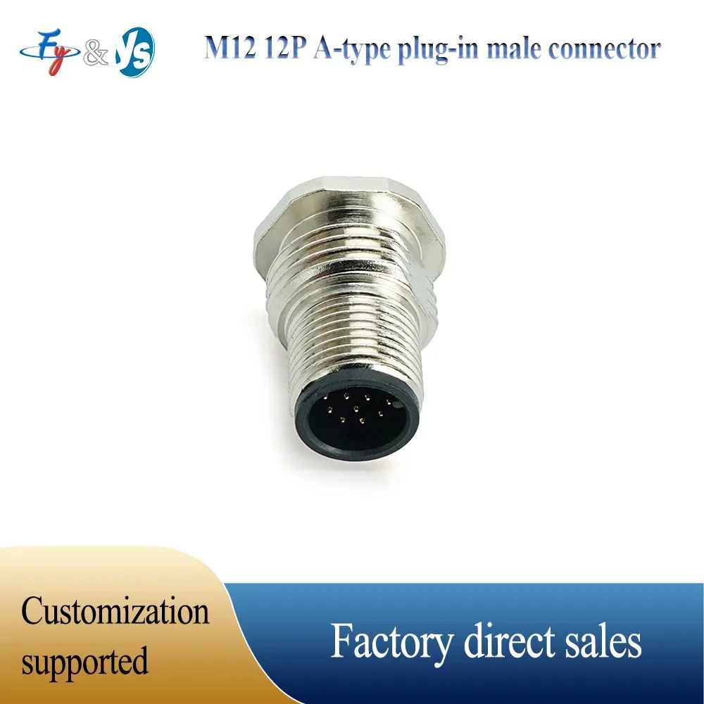 

M12 12P Circular A Code Male Connector Waterproof IP67 Male Industrial Automation Systems
