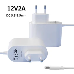 White 12V 2A Switching Power Supply Transformers DC12V 2A 12V2A AC DC Adaptor 12v 220 to 12 Volt 5.5*2.5mm EU Plug