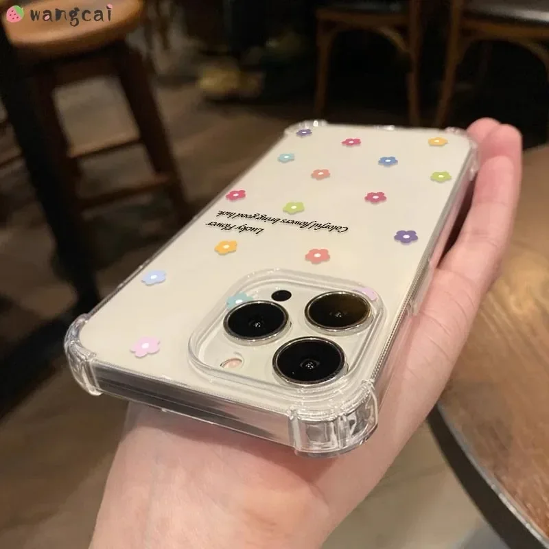 Etui na telefon Motorola Edge 50 40 30 Neo Pro Ultra Fusion Plus 2023 S Koreański styl Śliczne kwiaty Wstrząsoodporny przezroczysty miękki pokrowiec