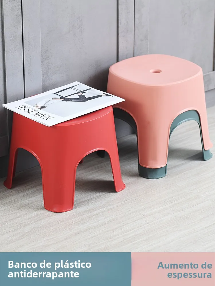 プラスチック製スタッキングチェア家庭用ローテーブル子供靴交換用バスルーム入浴用椅子幼稚園ティーテーブルチェア