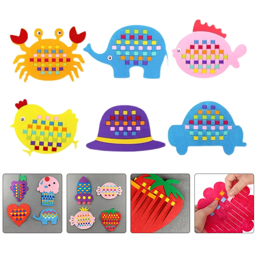 6pcs-non-woven-fabric-weaving-kit-for-kids-early-learning-hands-on-activity-promotes-fine-motor-skills-cognitive-development