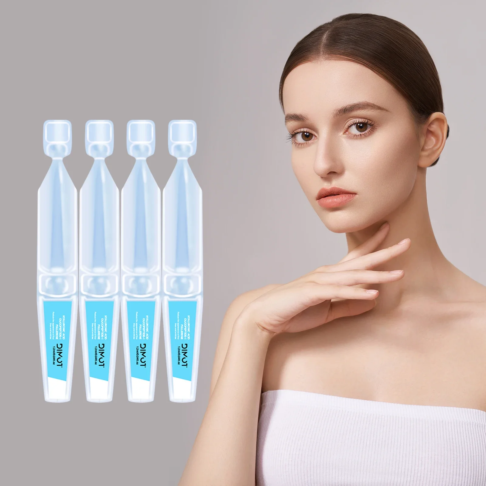 30 قطعة/صندوق مصل حمض الهيالورونيك ترطيب ثبات ترطيب الوجه جوهر للوجه امتصاص سريع للعناية بالبشرة الحساسة