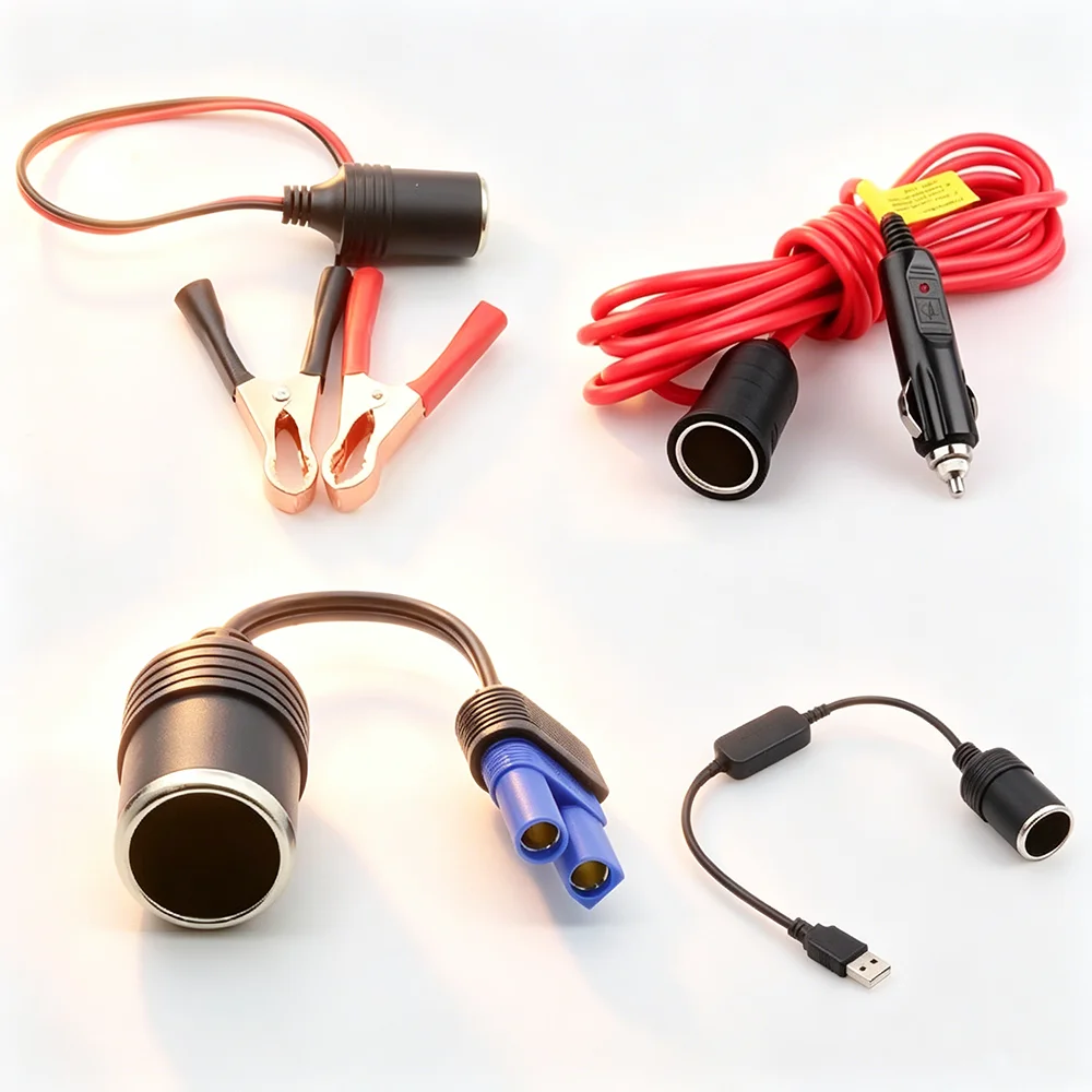 

Cigarette Lighter Socket Adapter Converter Connector Female Car Cigare Lighter Socket Plug Connector Car Electronics Accessories