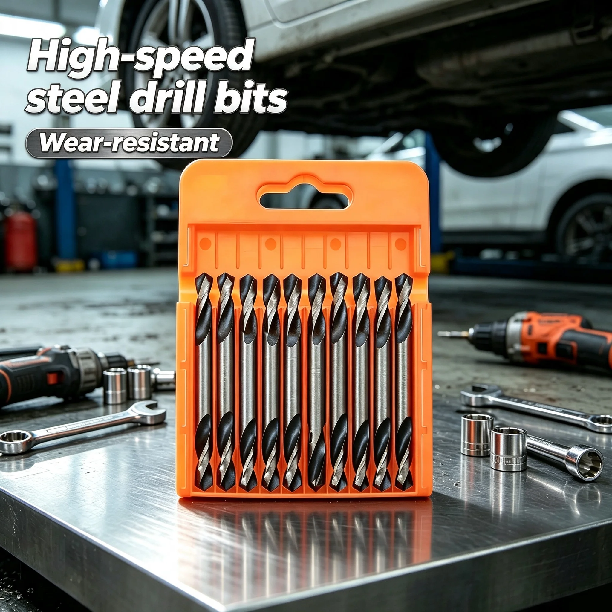 10pcs Double Head Drill Bit Set HSS Double-edged Cobalt Ultrahard Twist Drill Bit For Metal Stainless Steel Borehole With Box