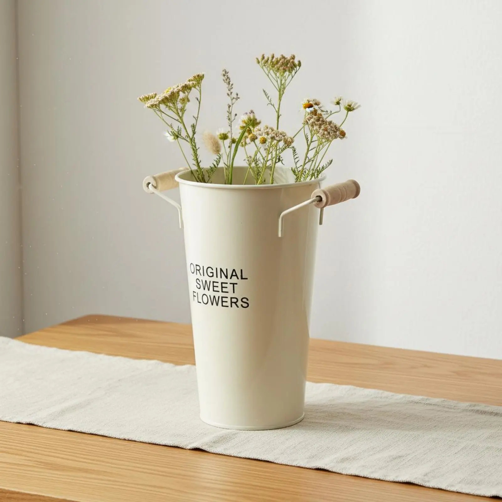metal-pail-vase-multifunctional-tin-flower-pot-rustic-metal-pail-wooden-handles-decorative-tin-pail-for-desktop-living-room