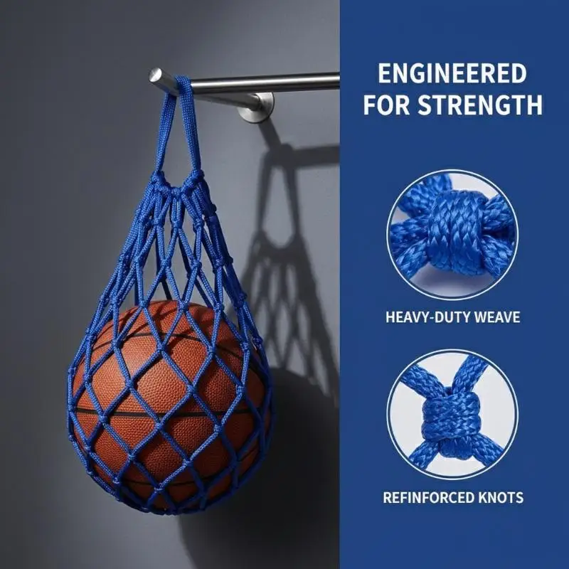 

Football Net Bag Nylon Bold Storage Single Ball Carry Portable Equipment Outdoor Sports Soccer Basketball Volleyball