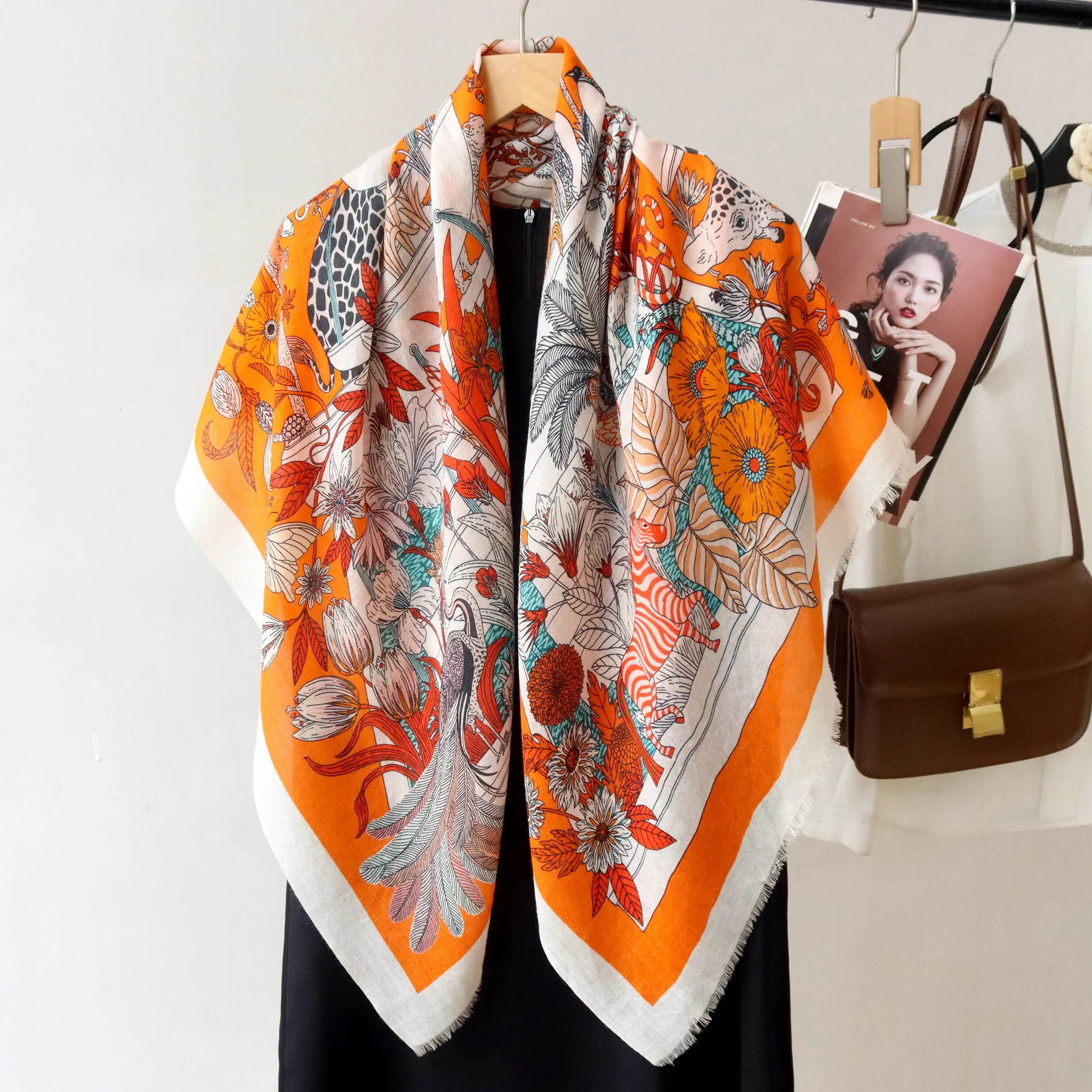 Yellow Tassels Scarf 100% Cashmere Shawls Luxury Designer Neck Hair Accessories Large Pashmina Shawl Lover Christmas Gift