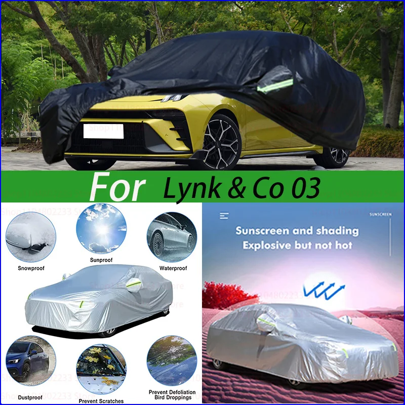 

Car Cover Universal Protective Cover,Anti Aging,Auto Dustproof Anti-Rain Snow Waterproof For Lynk & Co 03