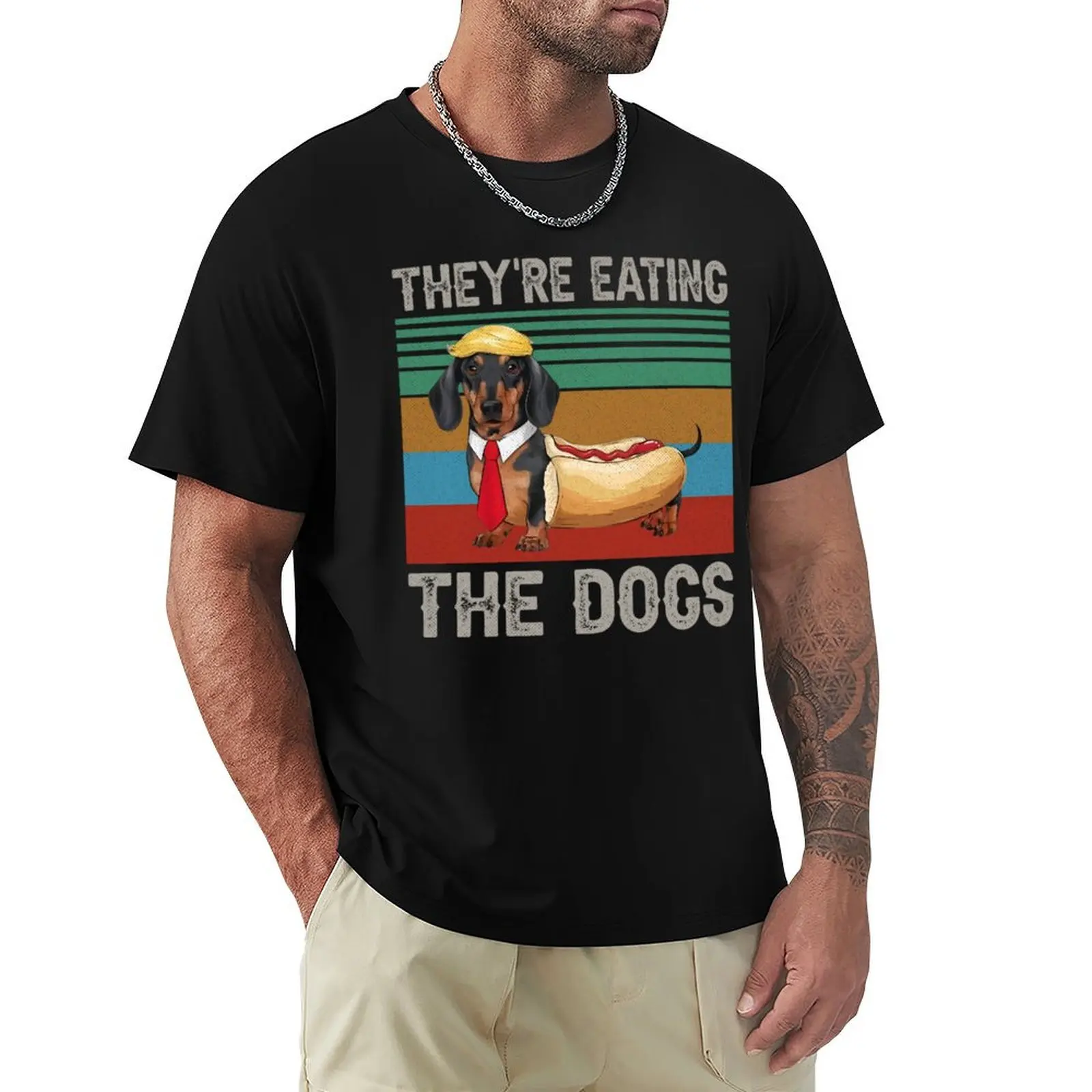 They’re Eating The Dogs 2024 - Dachshund Weiner T-Shirt Sports Casual Breathable Tee Shirt