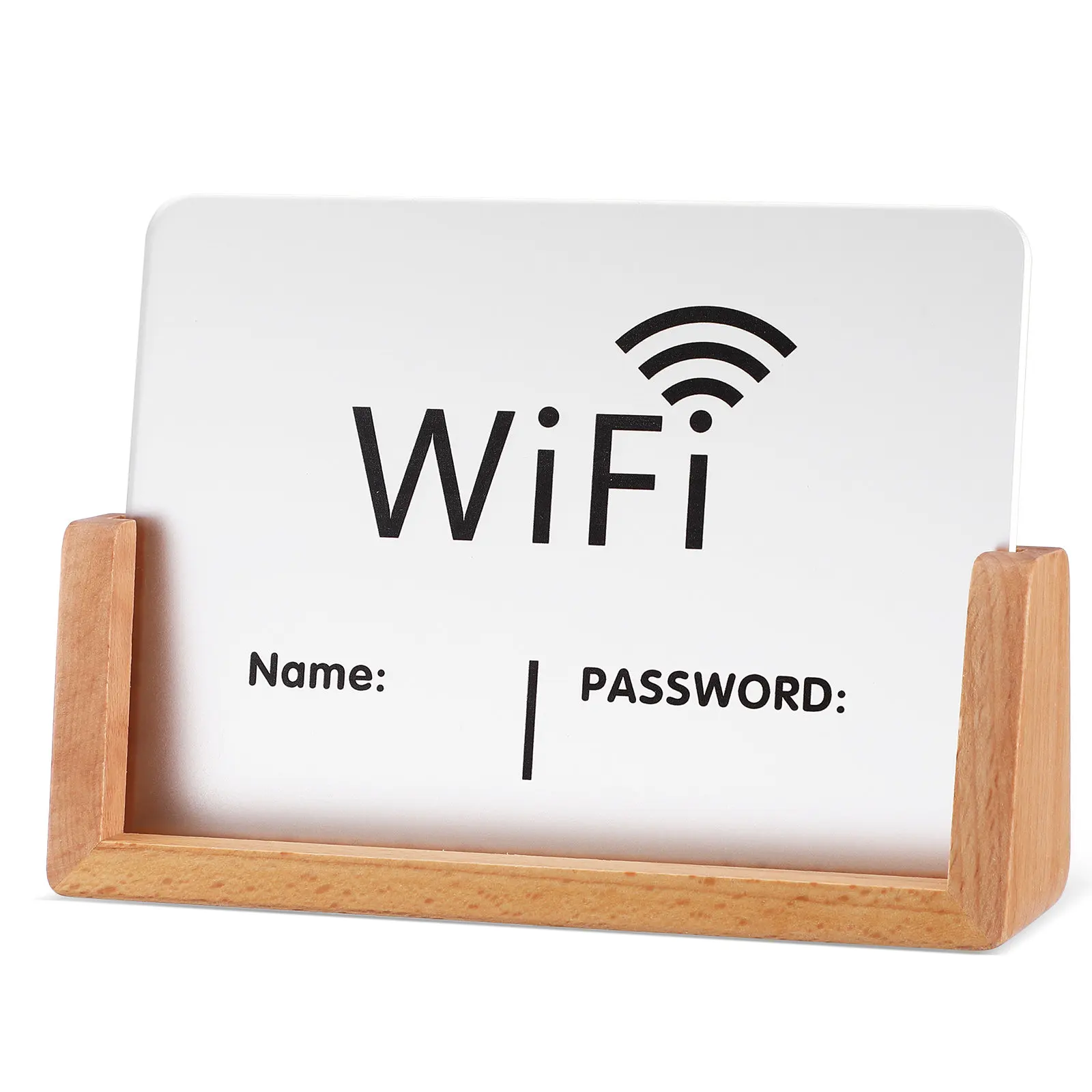 Acrylic WiFi Sign Board Table WiFi Password Display Stand Network Password Reminder for Hotels Business Hotel Network Sign