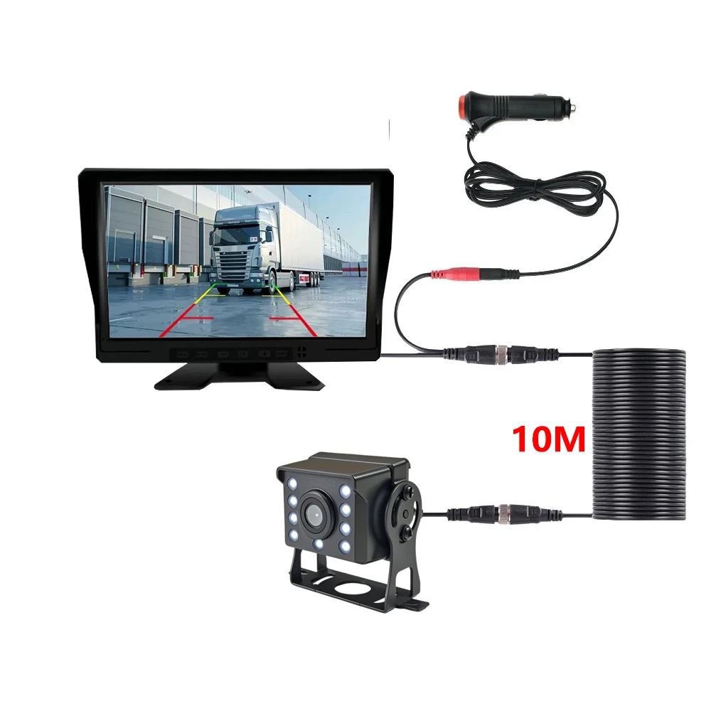 Car Monitor 4.3-Inch Screen, Used for Rear View Reversing Camera TFT LCD to Display High-Definition Digital Color 4.3-Inch PAL/N