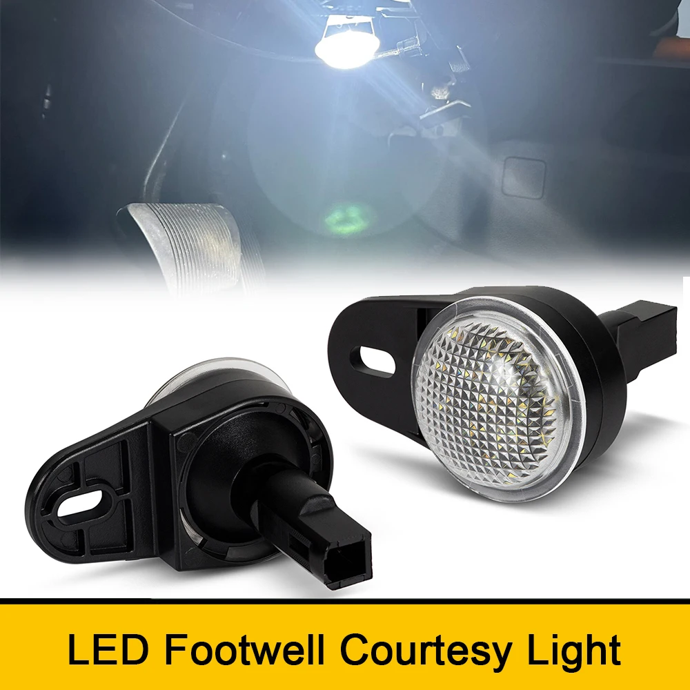 

White LED Footwell Courtesy Light No Error for Jeep Wrangler Grand Cherokee Commander Liberty Dodge Nitro Durango Ram 1500