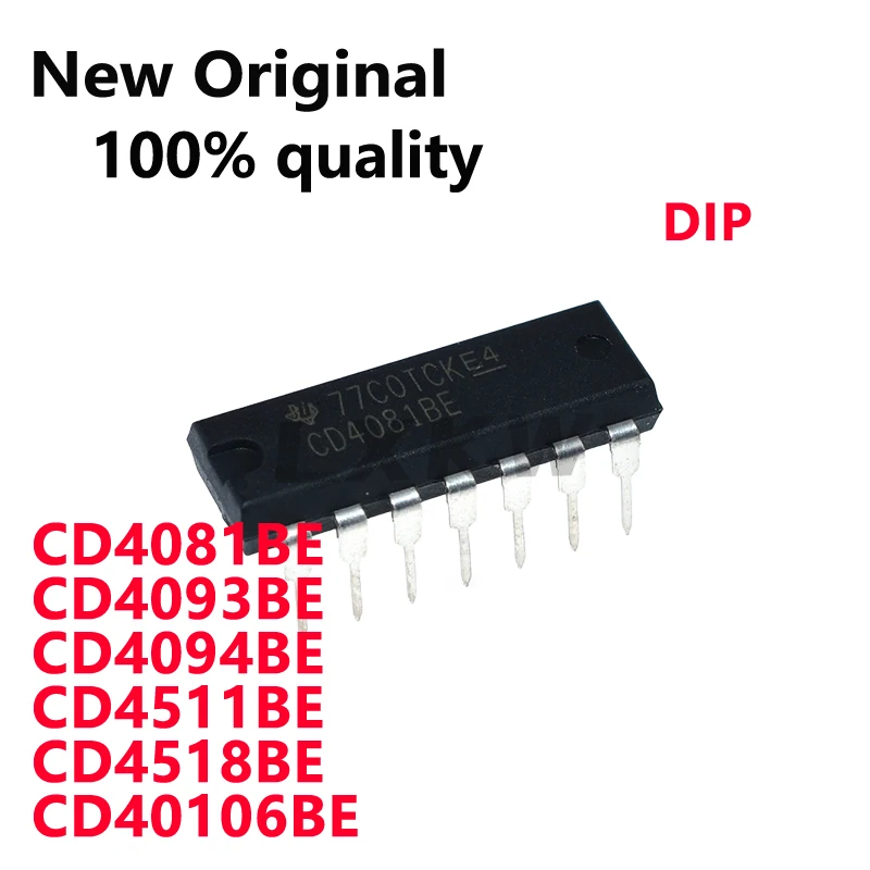 10/PCS New Original CD4081BE CD4093BE CD4094BE CD4511BE CD4518BE CD40106BE DIP chip In Stock