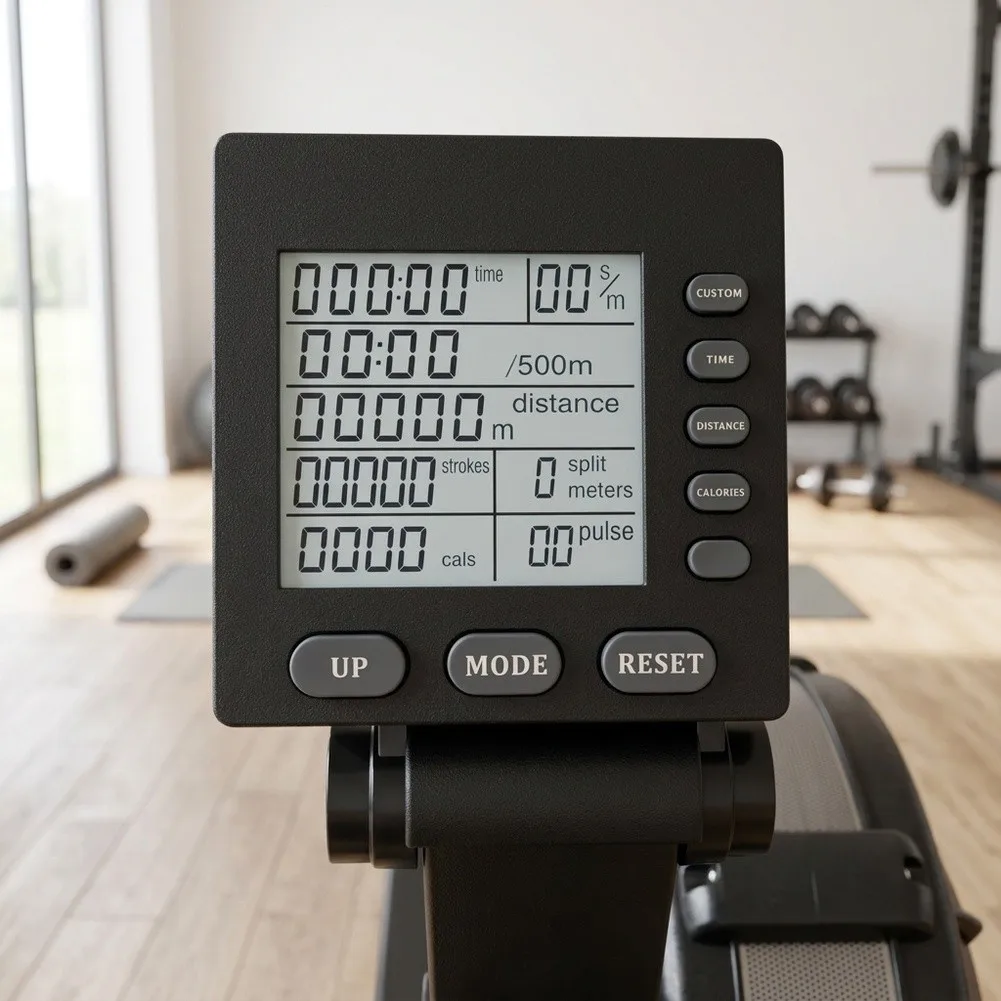 LCD Speedometer Rowing Machine Console For Interactive App Training 167 X 120 X 125 Mm Fitness ABS Housing Material