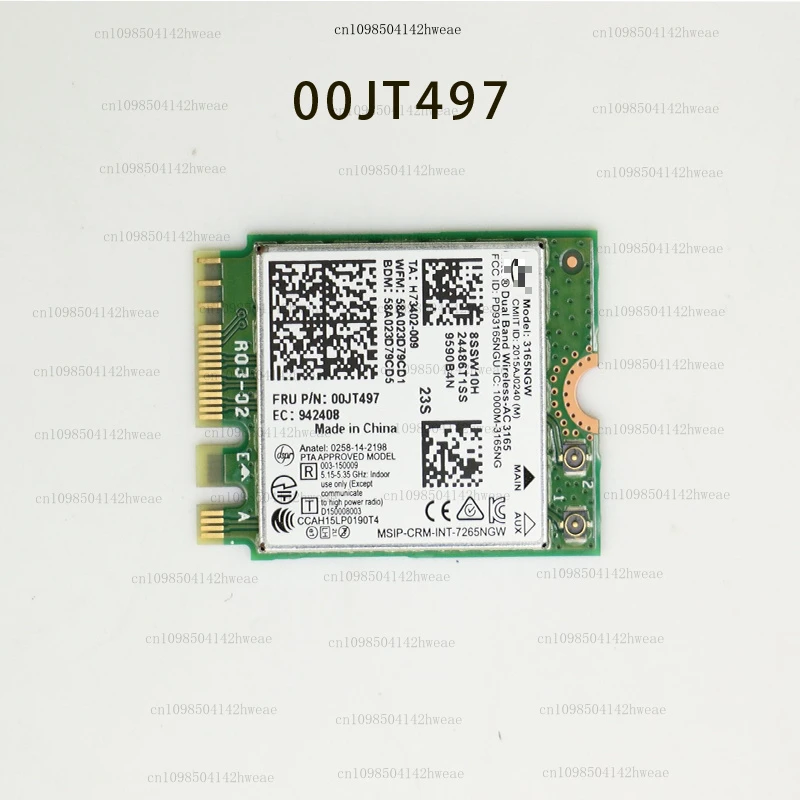 00JT497 3165NGW для беспроводной карты Lenovo Y700-14ISK 300-17ISK Y700-15ISK 700-11ISK XMSJ