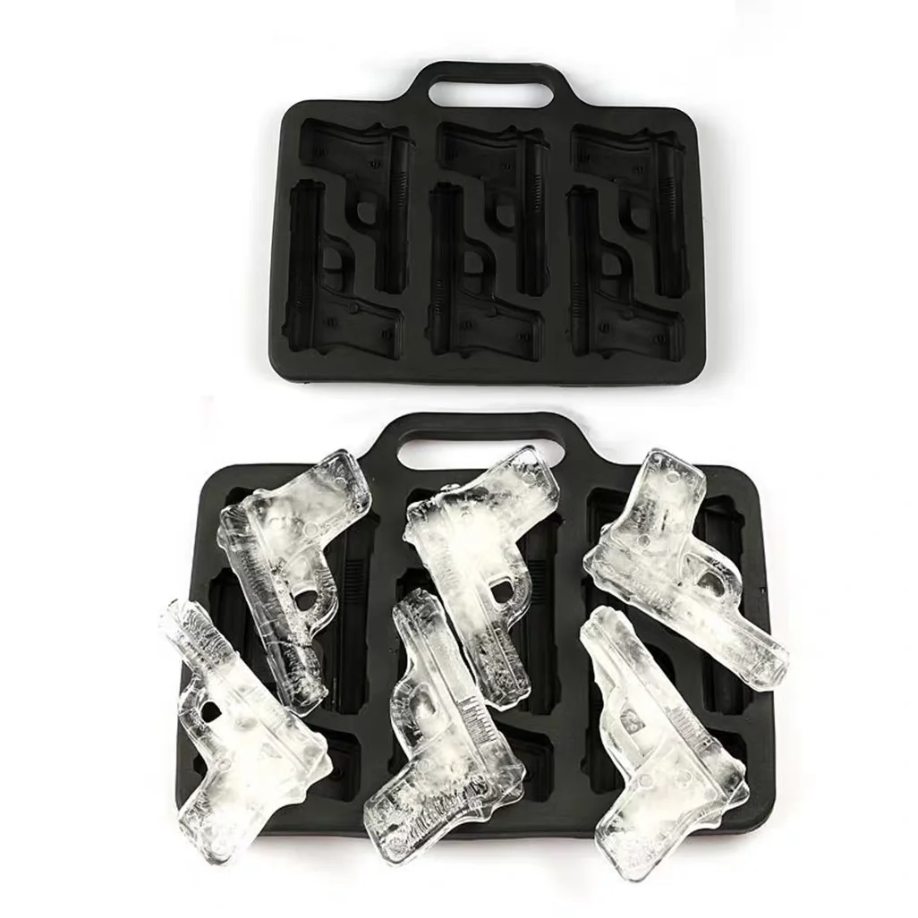 Picture 4: Home Gun Bullet Skull Ice Cube Maker DIY Bullet Ice Cube Tray Chocolate Mold Whiskey Wine Ice Cream Tool New Cocktail Set