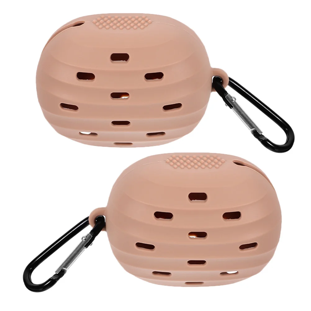 Caja de almacenamiento para esponjas de maquillaje, estuche de silicona para esponjas de polvo, soporte de viaje portátil para esponja de maquillaje, organizador compacto a prueba de polvo, 2 uds.