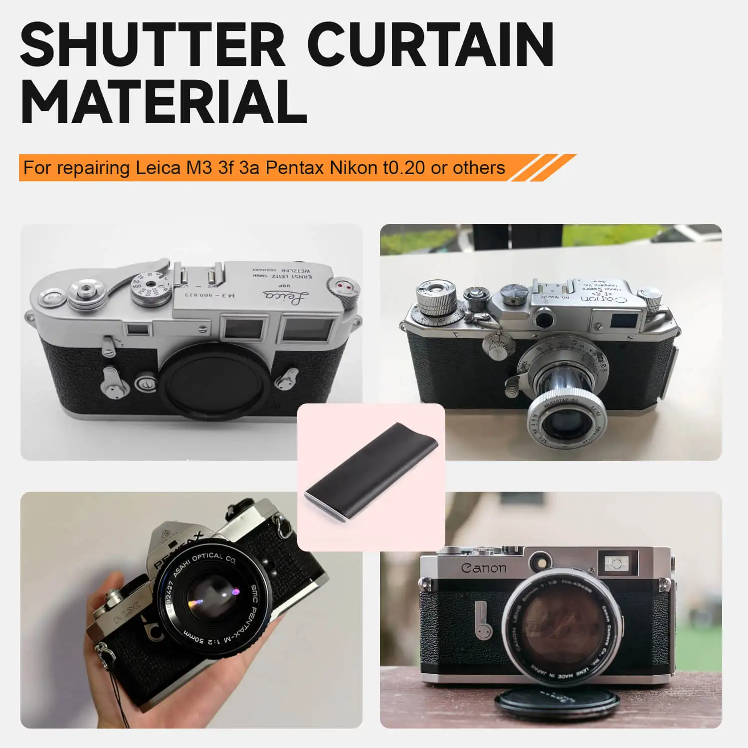 Camera Shutter Curtain Repair Replacement Material for Leica M3 3f 3a Pentax Nikon